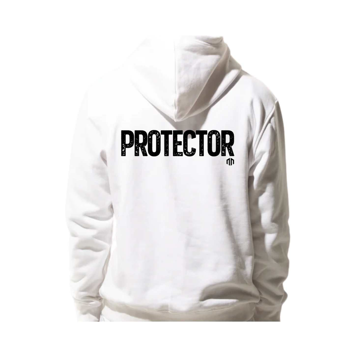 "PROTECTOR" - Premium Unisex Hoodie - White