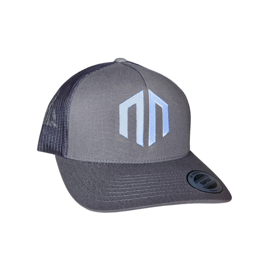 NN LOGO - Classic Trucker Mesh Snapback - Charcoal/Black