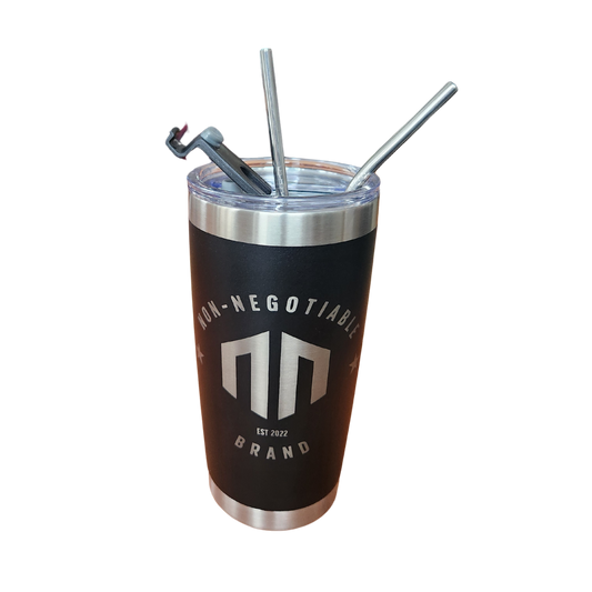 Non-Negotiable Brand Tumbler - 20oz (BLK or Army Green)
