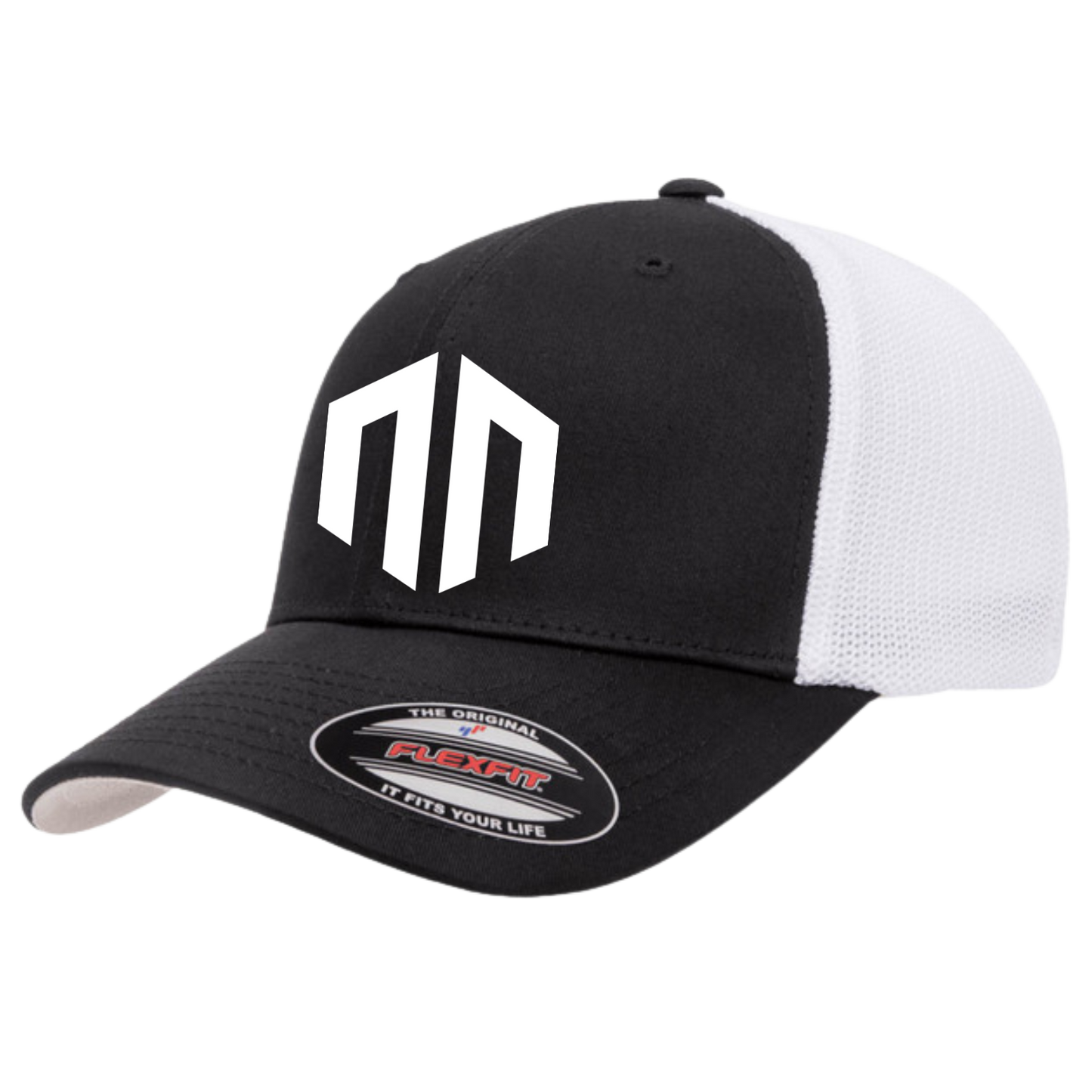 NN LOGO - Trucker FlexFit Mesh Fullback - Black / White