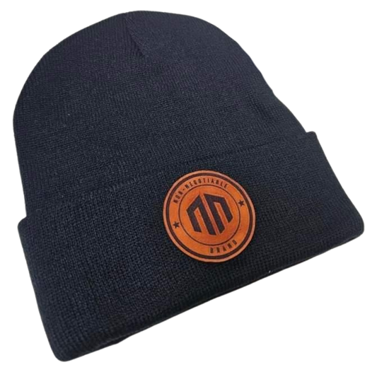 NN Brand Stitched Leather Patch - Beanie