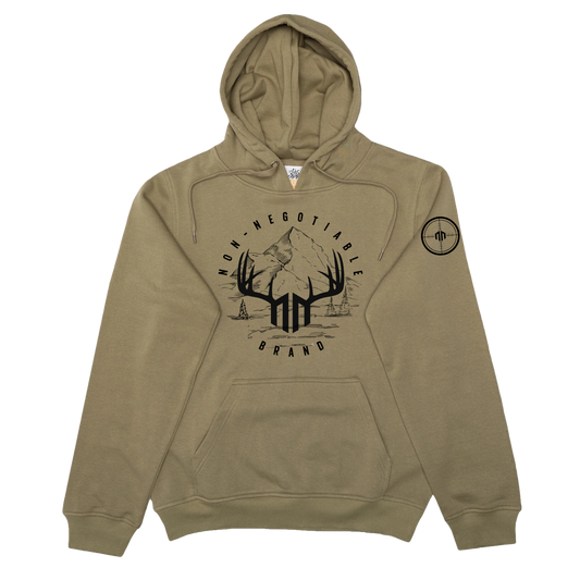 "THE HUNTER" - Premium Unisex Hoodie - Olive Green