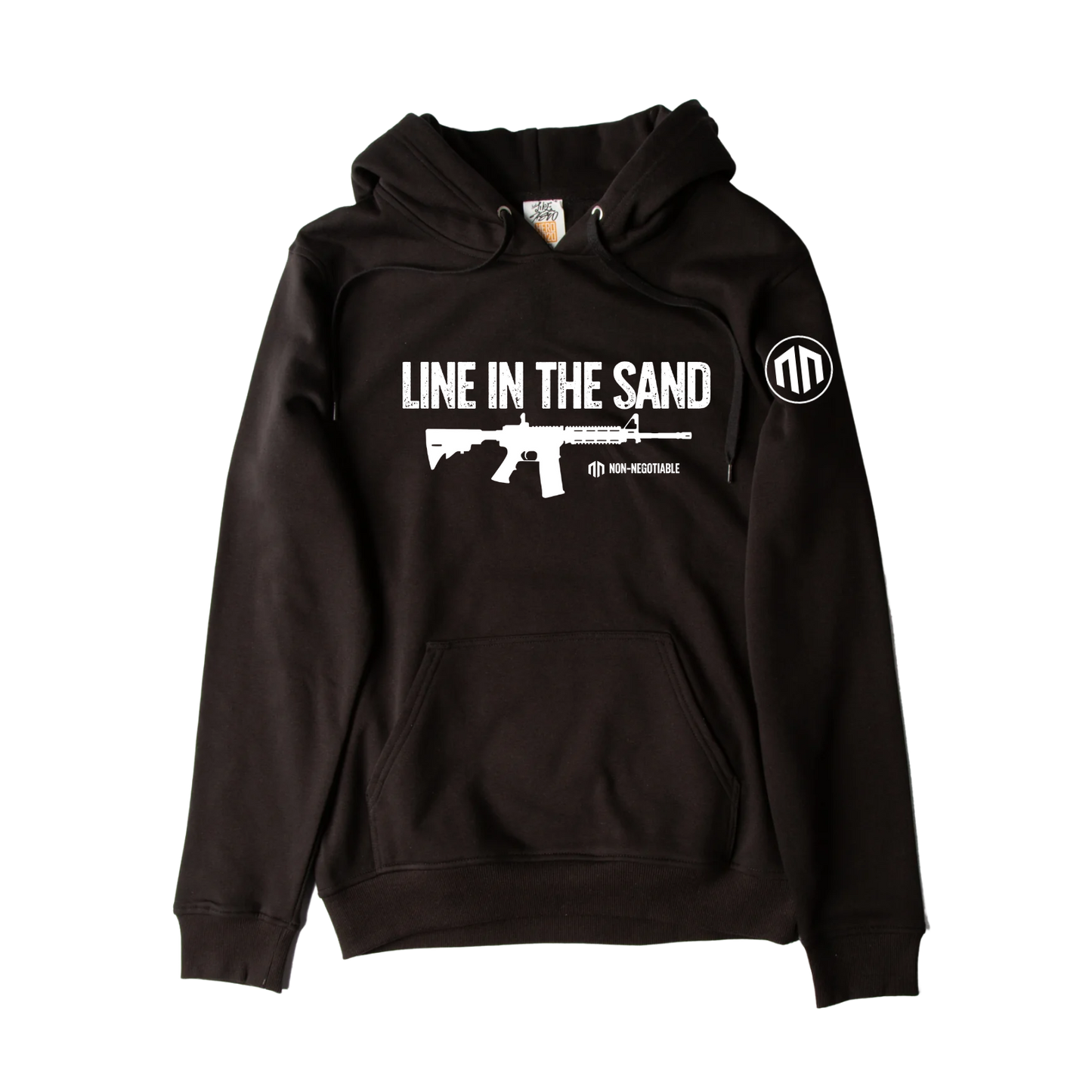 LINE IN THE SAND - Premium Unisex Hoodie - Black