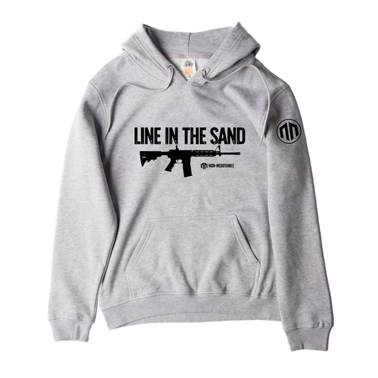 LINE IN THE SAND - Premium Unisex Hoodie - Sport Grey