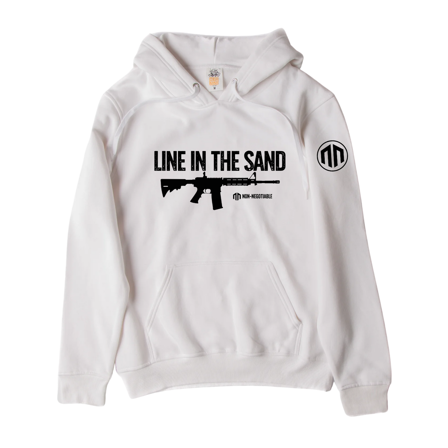 LINE IN THE SAND - Premium Unisex Hoodie - White