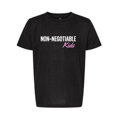 Non-Negotiable Kids - Tri-Blend T-Shirt - BLACK/PINK