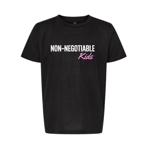 Non-Negotiable Kids - Tri-Blend T-Shirt - BLACK/PINK