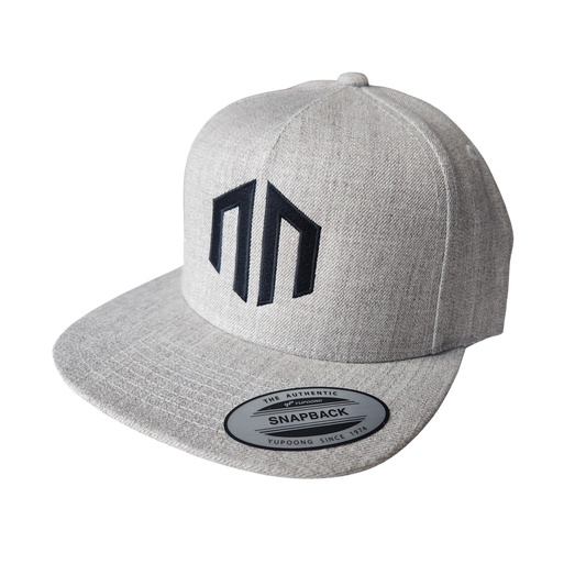 NN LOGO - HEATHER GREY Premium Wool-Blended Snapback