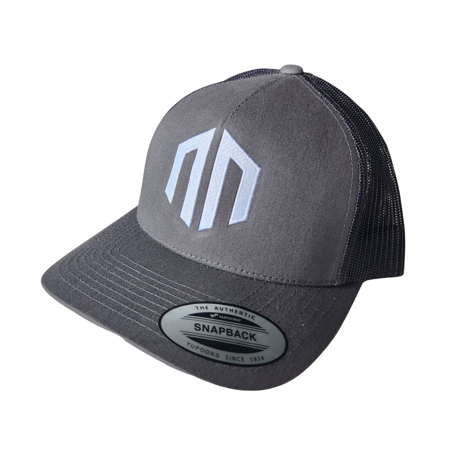 NN LOGO -  Classic Trucker Mesh Snapback - Charcoal/Black