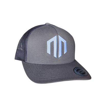 NN LOGO -  Classic Trucker Mesh Snapback - Charcoal/Black