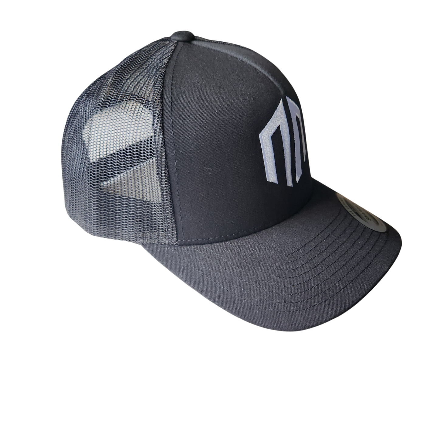 NN LOGO - Classic Trucker Mesh Snapback - Black w/ White Logo