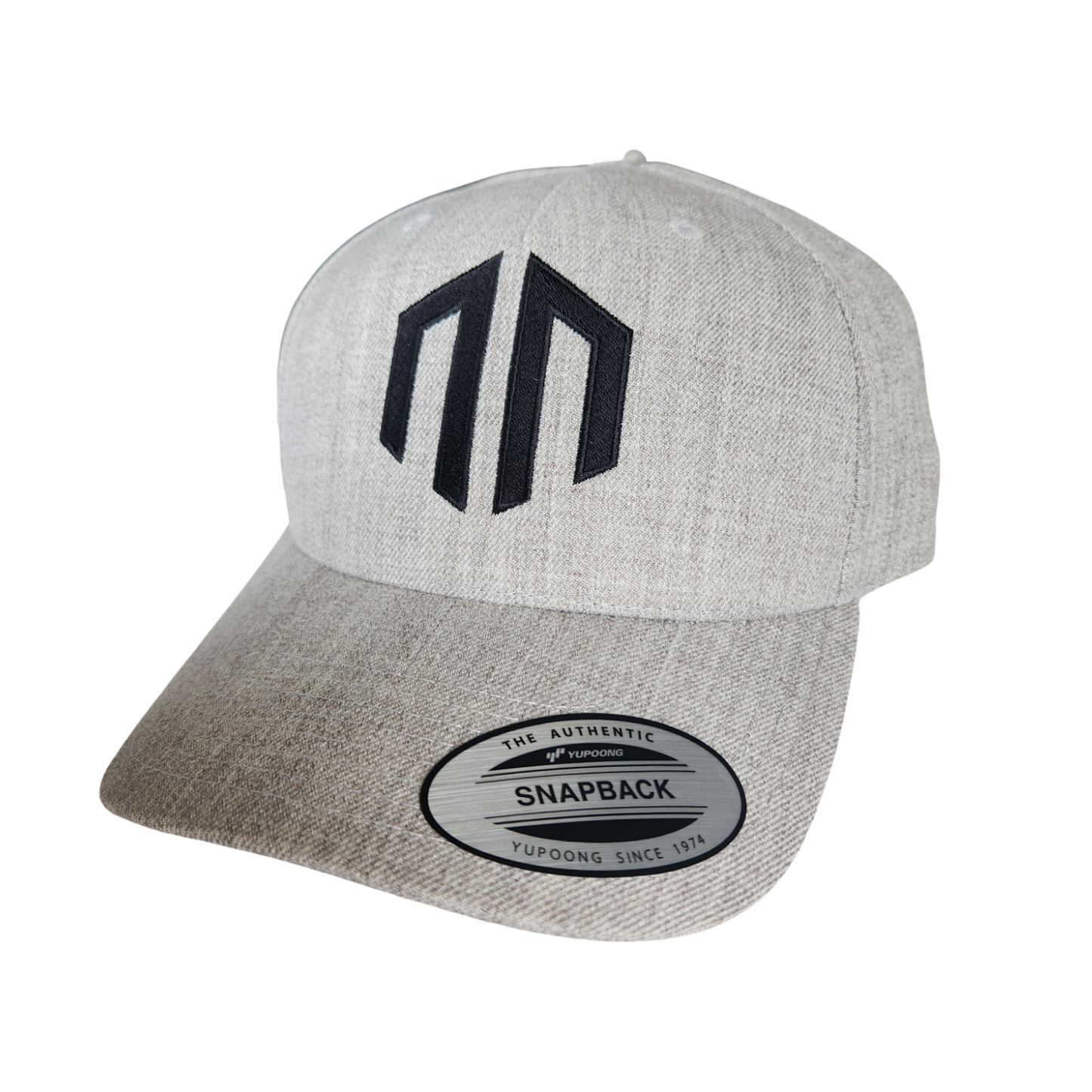 NN LOGO - Heather Grey Premium Wool-Blended Trucker Curved