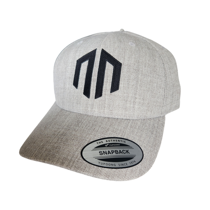 NN LOGO - Heather Grey Premium Wool-Blended Trucker Curved