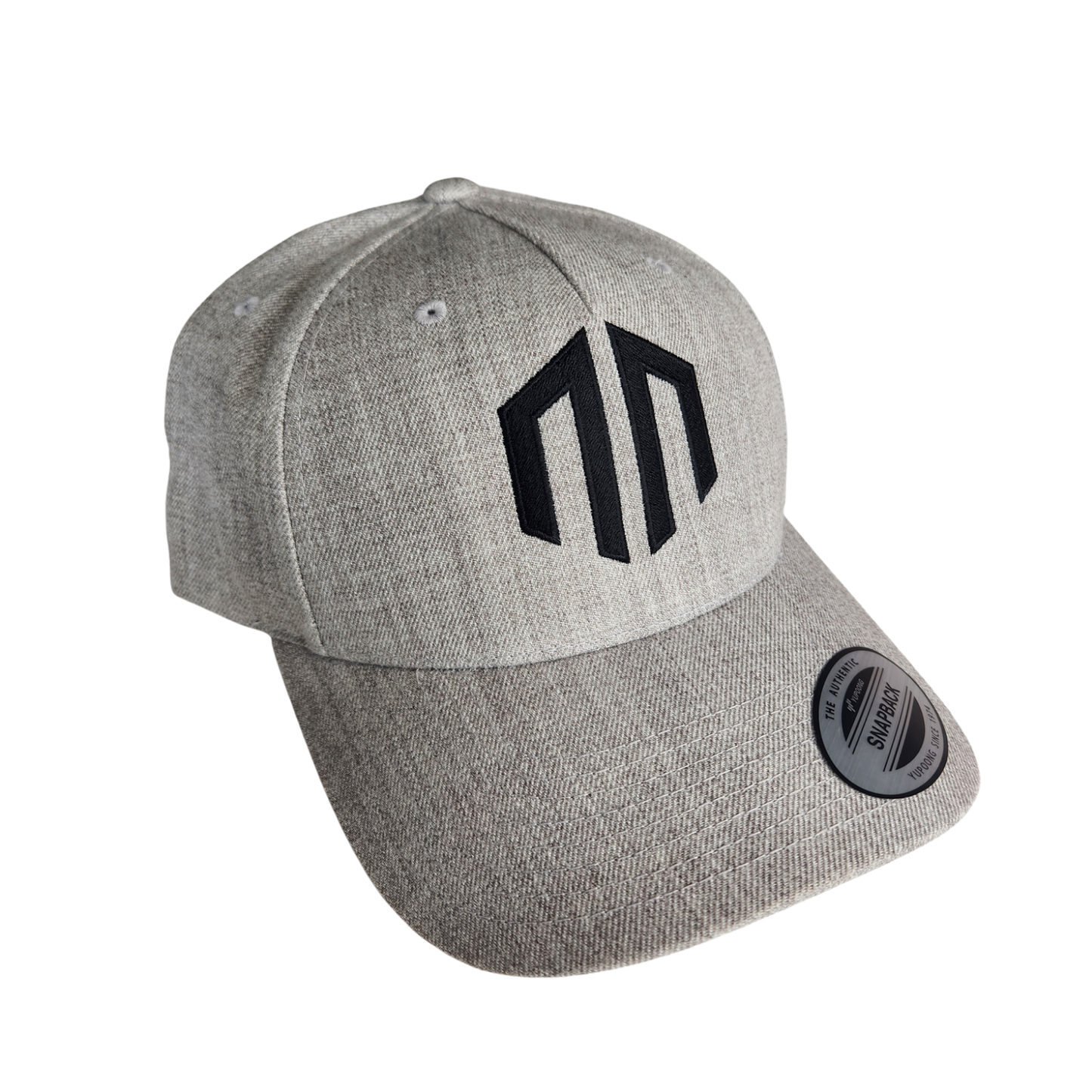 NN LOGO - Heather Grey Premium Wool-Blended Trucker Curved