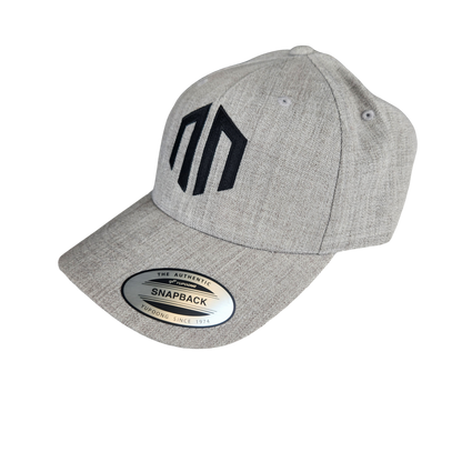 NN LOGO - Heather Grey Premium Wool-Blended Trucker Curved