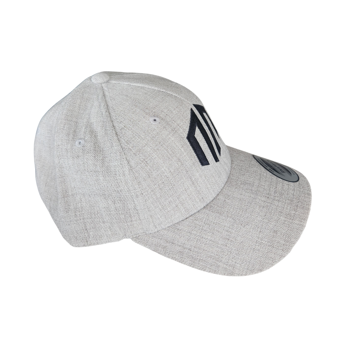 NN LOGO - Heather Grey Premium Wool-Blended Trucker Curved