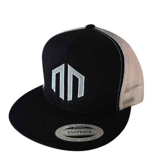 NN LOGO - Black & White - Mesh Snapback