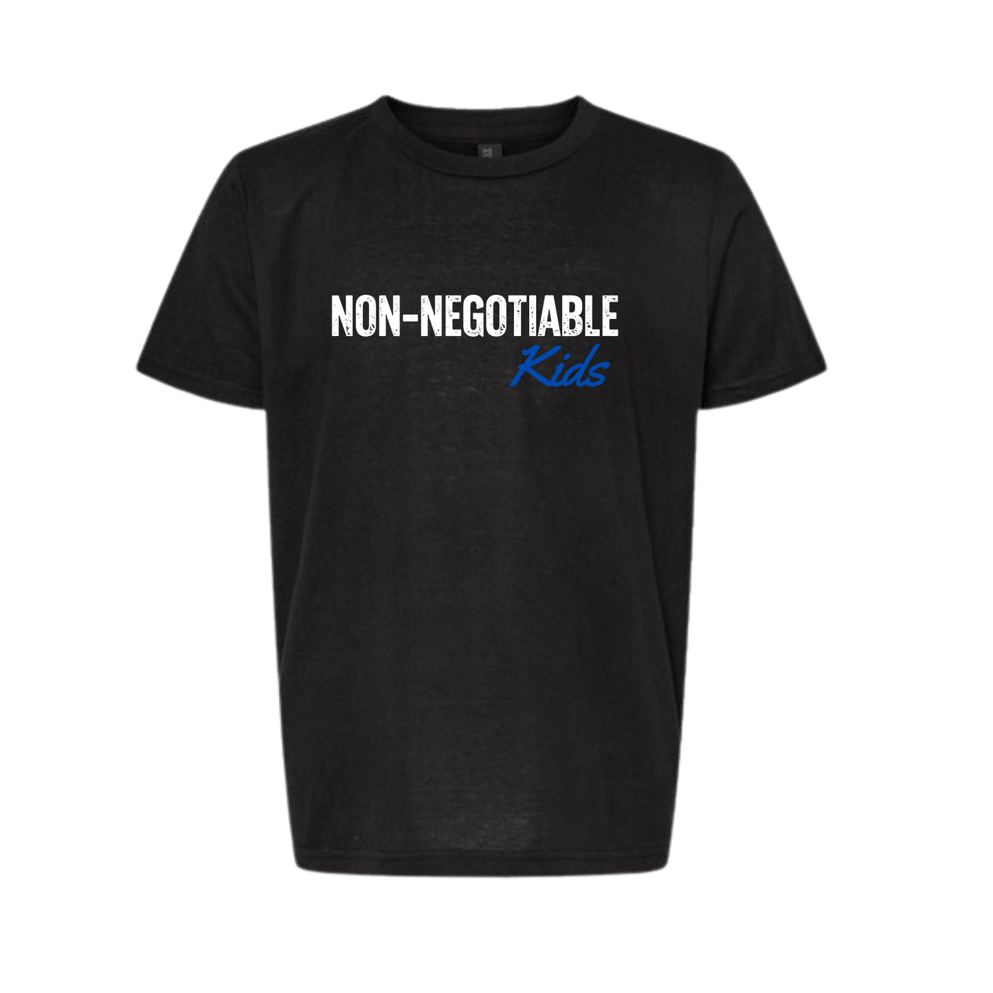 Non-Negotiable Kids - Tri-Blend T-Shirt - BLACK/BLUE