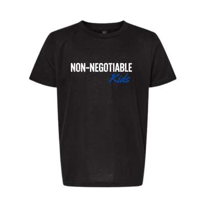 Non-Negotiable Kids - Tri-Blend T-Shirt - BLACK/BLUE