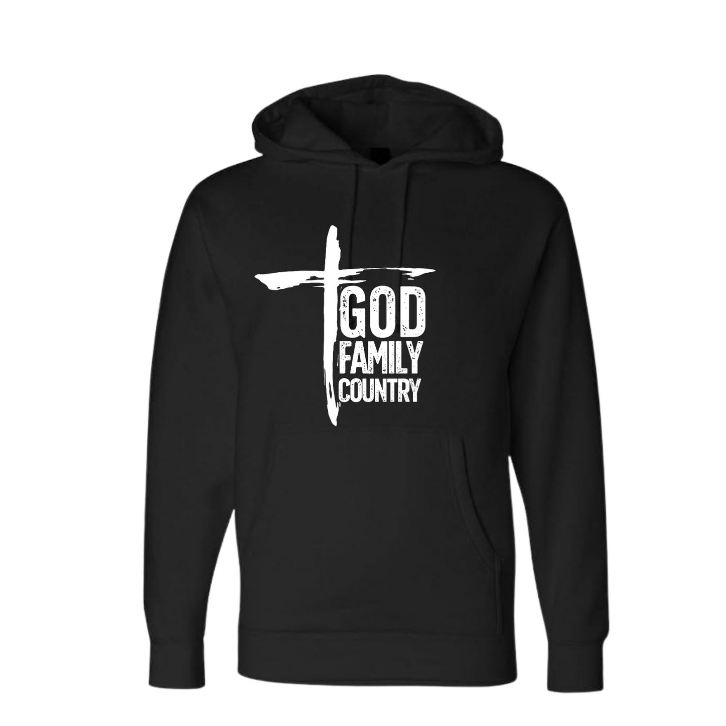 GOD · FAMILY · COUNTRY - Hoodie - (Black & White)