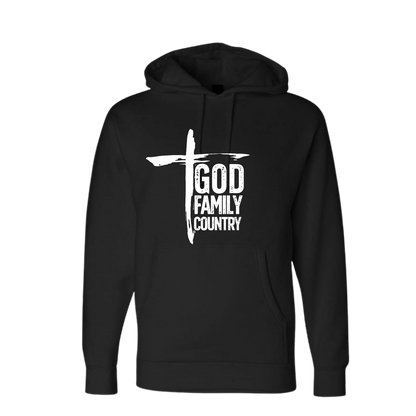GOD · FAMILY · COUNTRY - Hoodie - (Black & White)