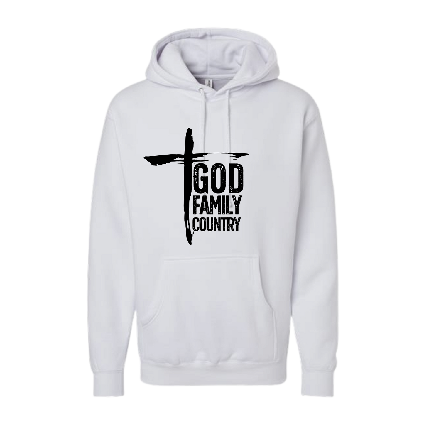 GOD · FAMILY · COUNTRY - Hoodie - (Black & White)