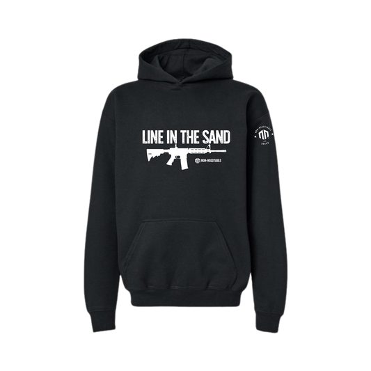 LINE IN THE SAND - HOODIE  (BLK/WHITE/SPORT GREY/CHARCOAL)