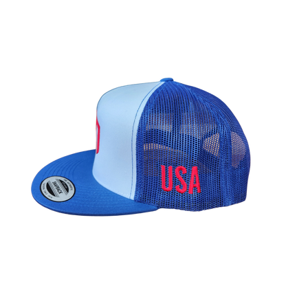 Limited Edition American Thanksgiving - Mesh Snapback - Blue/White/Blue