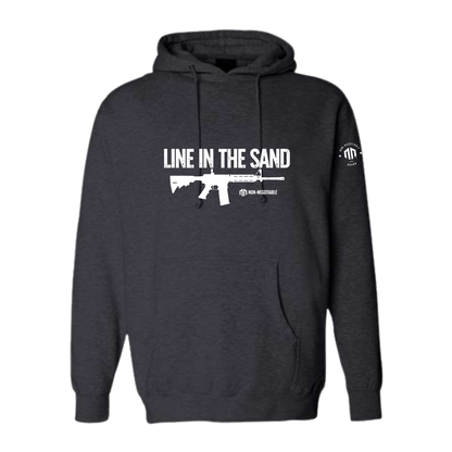 LINE IN THE SAND - HOODIE  (BLK/WHITE/SPORT GREY/CHARCOAL)