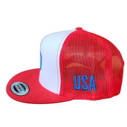 Limited Edition American Thanksgiving - Mesh Snapback - Red/White/Red