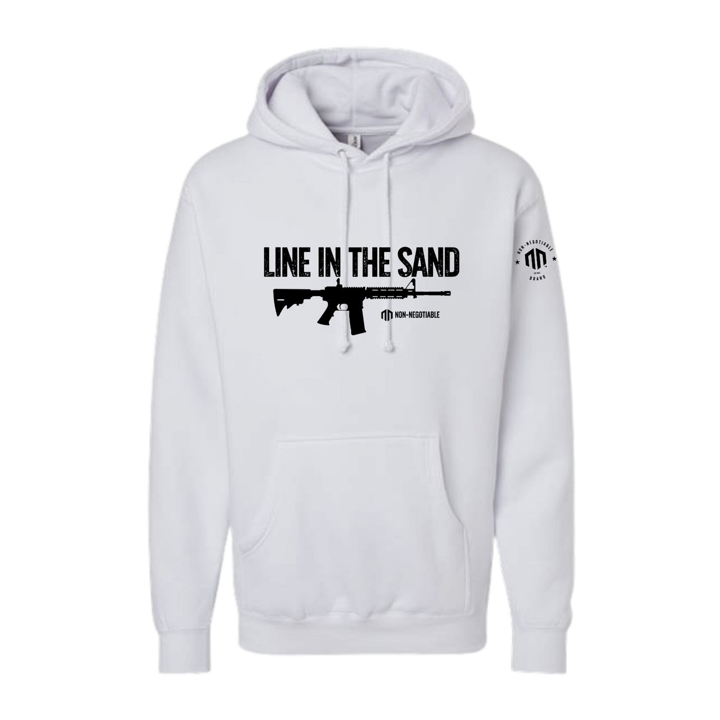 LINE IN THE SAND - HOODIE  (BLK/WHITE/SPORT GREY/CHARCOAL)