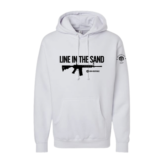 LINE IN THE SAND - HOODIE  (BLK/WHITE/SPORT GREY/CHARCOAL)