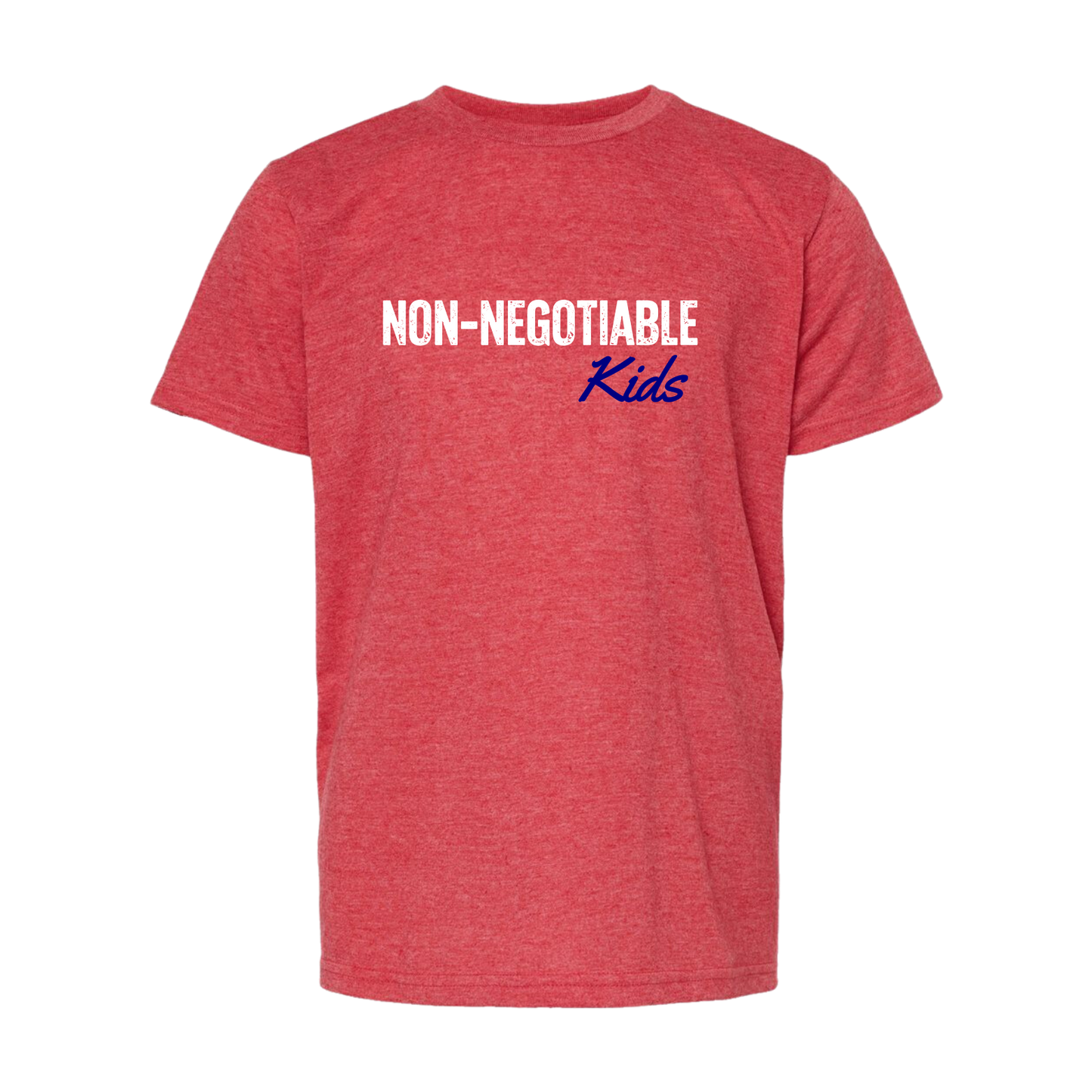 Non-Negotiable Kids - Tri-Blend T-Shirt - RED/BLUE