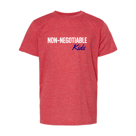 Non-Negotiable Kids - Tri-Blend T-Shirt - RED/BLUE