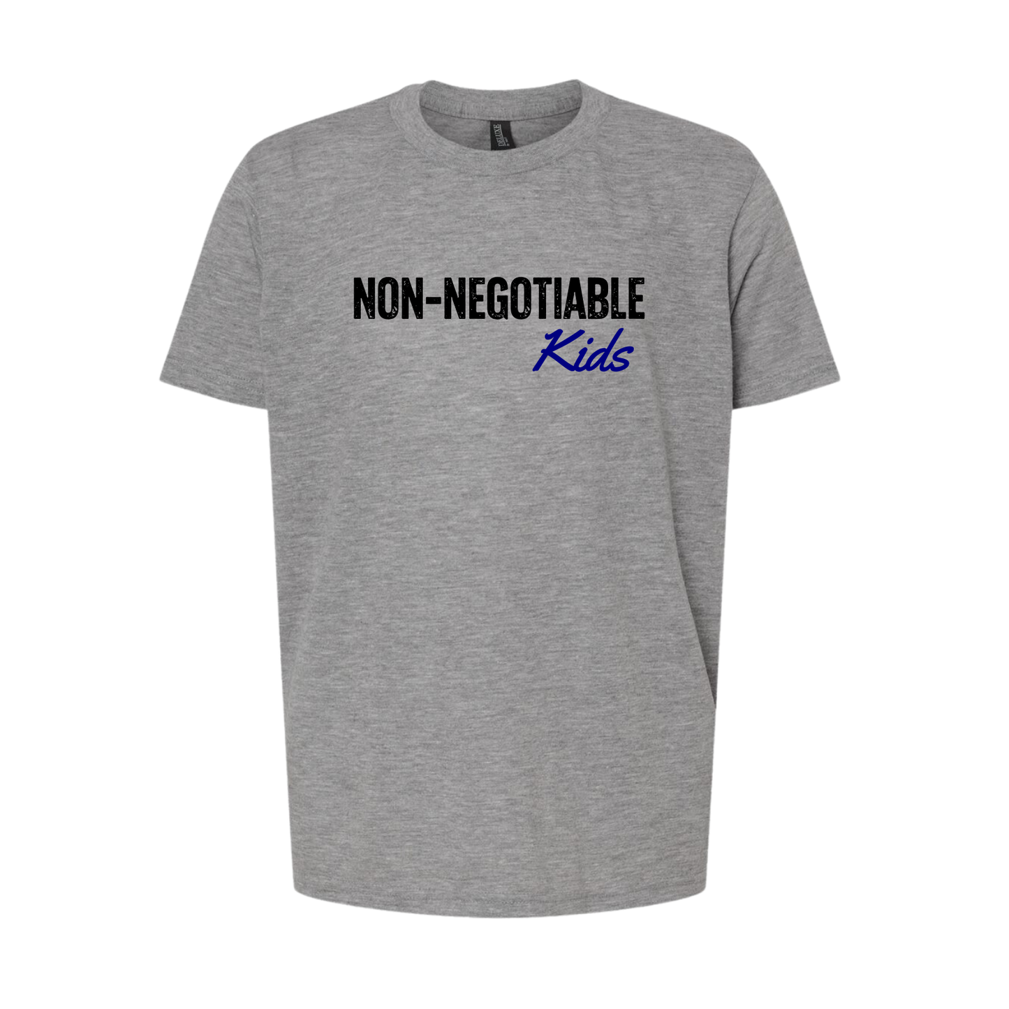 Non-Negotiable Kids - Tri-Blend T-Shirt - GREY/BLUE