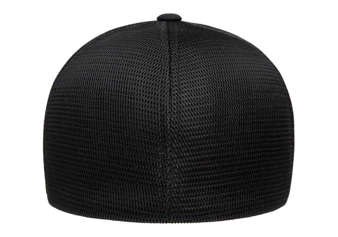 NN LOGO - Trucker FlexFit Mesh Fullback - Black on Black