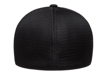 NN LOGO - Trucker FlexFit Mesh Fullback - Black on Black