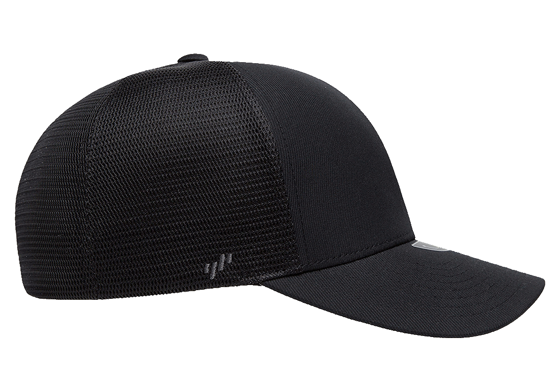 NN LOGO - Trucker FlexFit Mesh Fullback - Black on Black