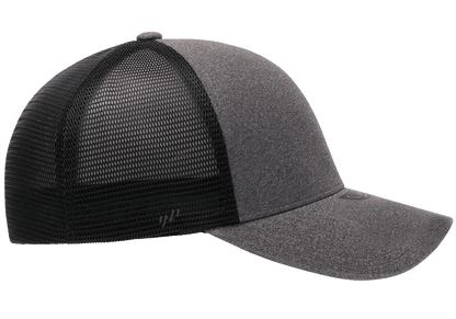 NN LOGO - Trucker FlexFit Mesh Fullback - Melange Heather/Black