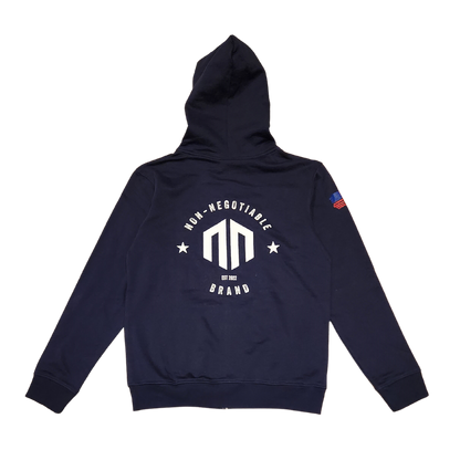 Limited Edition American Thanksgiving - Premium Unisex FULL ZIP Hoodie - Navy