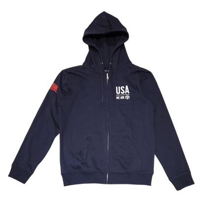 Limited Edition American Thanksgiving - Premium Unisex FULL ZIP Hoodie - Navy