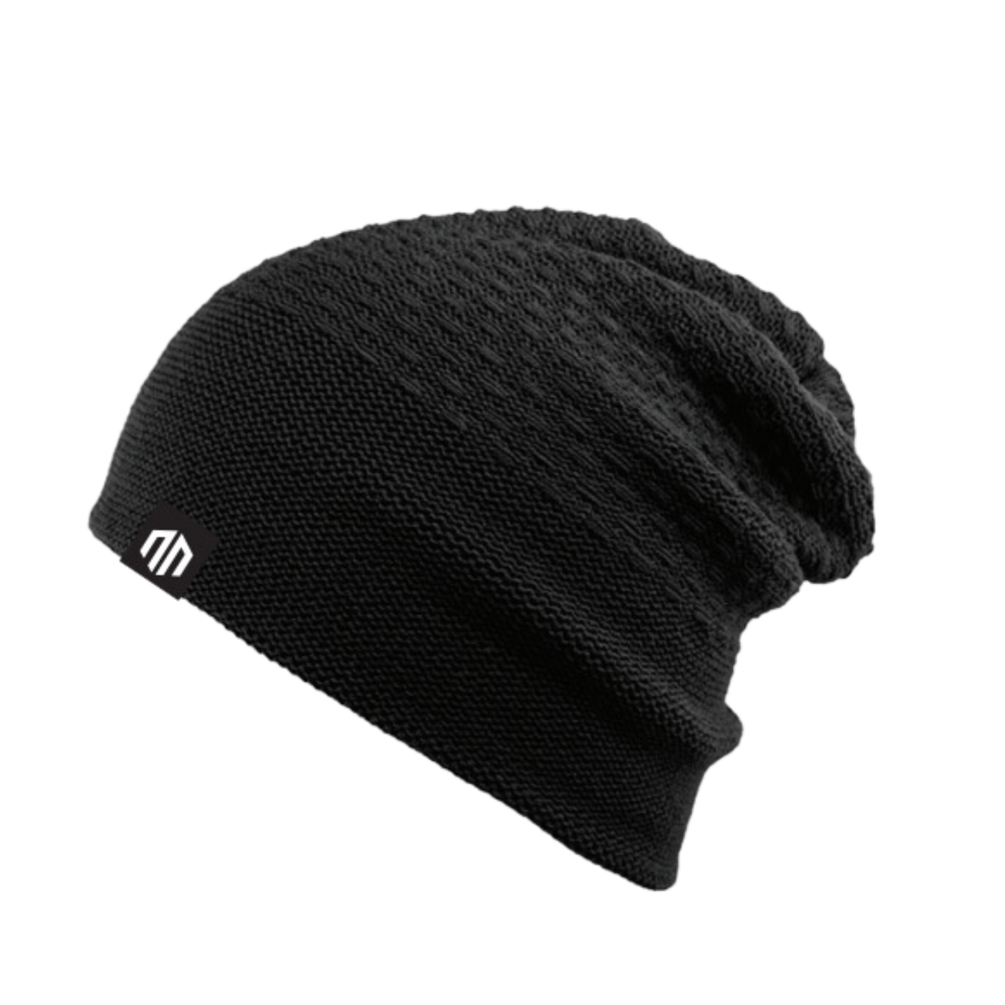 Slouchy Knit Beanie Toque - Black