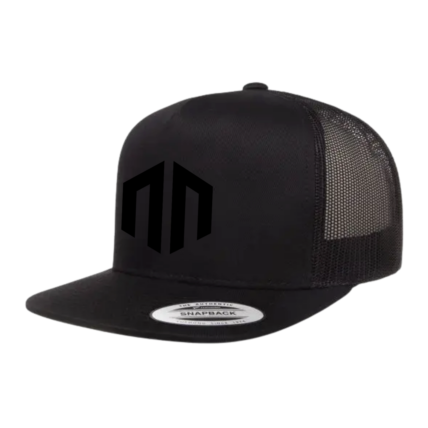 NN LOGO - Black on Black - Mesh Snap-Back