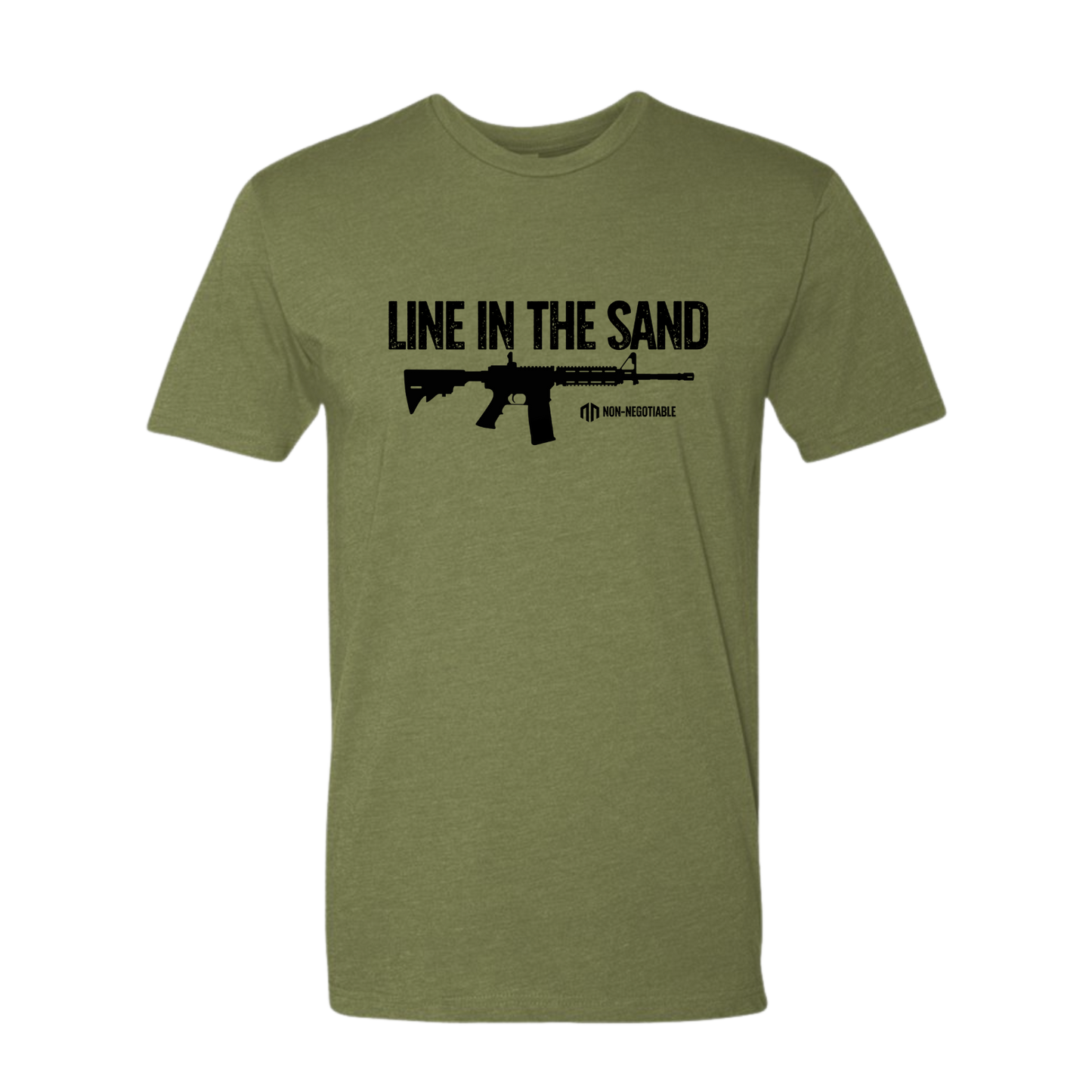 LINE IN THE SAND - Unisex Tee - Army Green