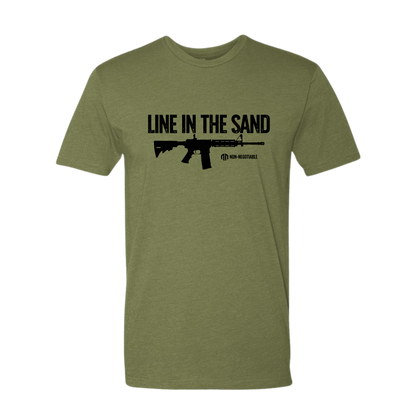 LINE IN THE SAND - Unisex Tee - Army Green