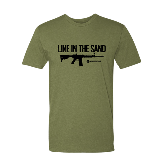 LINE IN THE SAND - Unisex Tee - Army Green